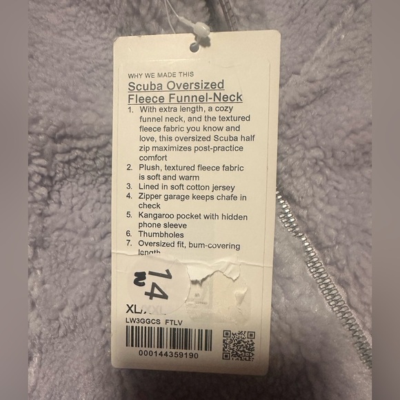 lululemon🍋Sherpa Scuba Oversized Fleece FunnelNeck XL/XXL NWT FTLV - Picture 11 of 12